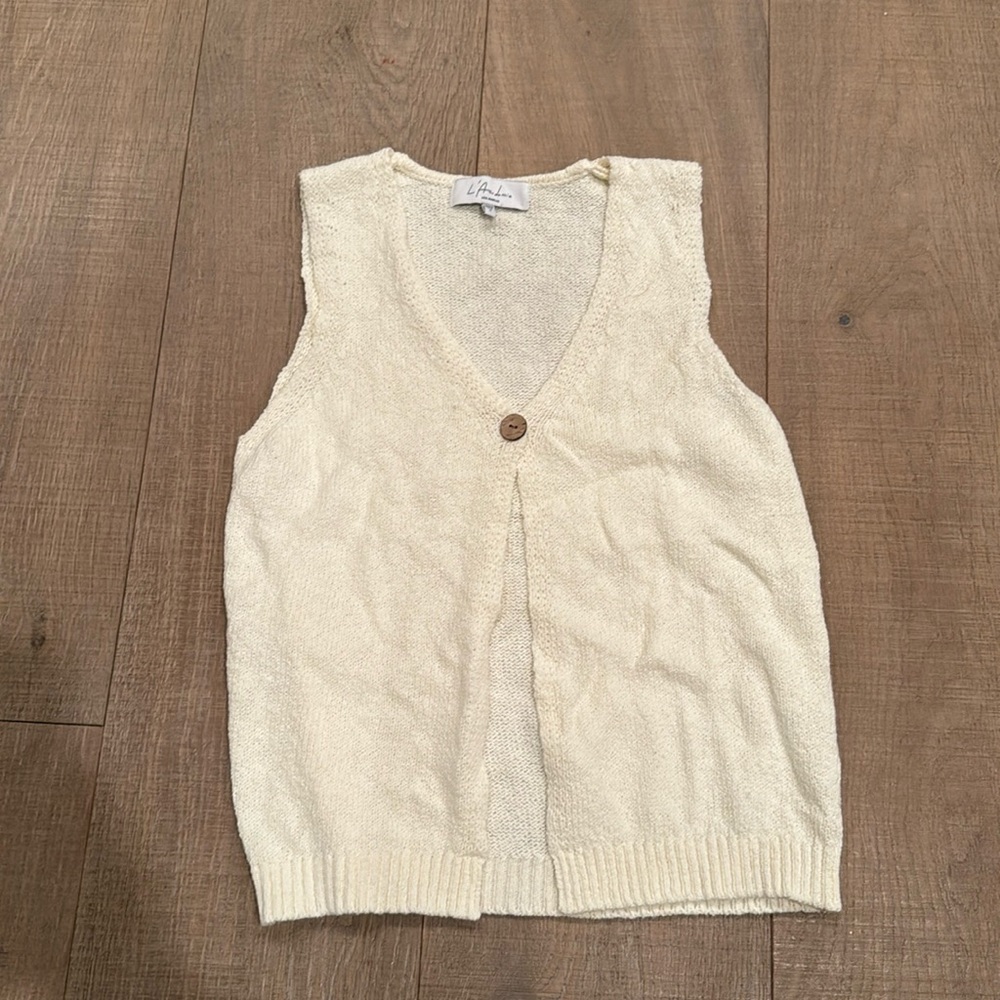 L’Academie sweater vest top